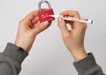 ABUS Padlock aluminium T65AL/40 white KA