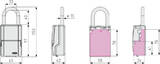 ABUS Mini KeyGarage™ 737 Mini with shackle