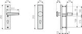 ABUS Door fitting HLN414 F1 two handles CL/DFNLI