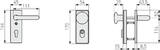 ABUS Door fitting KKZS700 F1 two handles FS