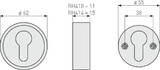 ABUS Escutcheon plate RH410 F2 CL/DFNLI