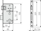 ABUS Mortice lock TKZ40/24 R/L ER PZ DFNL