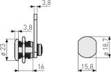ABUS Universal cam cylinder UHZ20