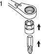 ELORA Adapter 3/8" for ring ratchet spanners, ELORA-118-3