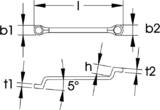 ELORA Double-Ended Ring Spanner DIN 838, ELORA-110-21x22 mm