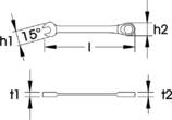 ELORA Combination Spanner with Ring Ratchet, ELORA 204-32 mm