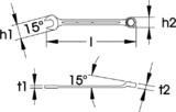 ELORA Combination Spanner DIN 3113, Form B, ELORA-205A-2.1/2" AF