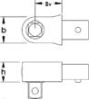 ELORA Fixed Square Insert Tool 3/8", 9x12 mm, ELORA-2074-2