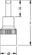 ELORA Screwdriver Socket 1/2", plain slot, ELORA-3200-IS 1,6x8