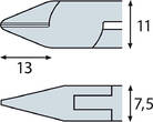 ELORA Electronic Side Cutter ESD with bevel, ELORA-4550-M E 2K