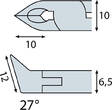 ELORA Electronic Oblique Cutter ESD with fine bevel, ELORA-4580-F E 2K