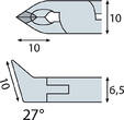 ELORA Electronic Tungsten Carbide Oblique Cutter ESD with fine bevel, ELORA-4640-F E 2K