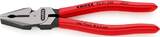 KNIPEX KNIPEX 02 01 200 High Leverage Combination Pliers plastic coated black atramentized 200 mm