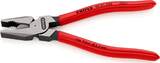 KNIPEX KNIPEX 02 01 200 High Leverage Combination Pliers plastic coated black atramentized 200 mm