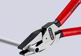 KNIPEX KNIPEX 02 01 200 High Leverage Combination Pliers plastic coated black atramentized 200 mm