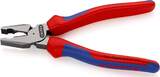 KNIPEX KNIPEX 02 02 180 High Leverage Combination Pliers with multi-component grips black atramentized 180 mm