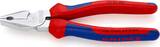 KNIPEX KNIPEX 02 05 180 High Leverage Combination Pliers with multi-component grips chrome-plated 180 mm