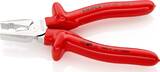 KNIPEX KNIPEX 02 07 200 High Leverage Combination Pliers with dipped insulation, VDE-tested chrome-plated 200 mm