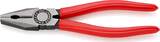 KNIPEX KNIPEX 03 01 200 Combination Pliers plastic coated black atramentized 200 mm