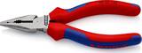 KNIPEX KNIPEX 08 22 145 SB Needle-Nose Combination Pliers with multi-component grips black atramentized 145 mm (self-service car