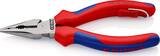 KNIPEX KNIPEX 08 22 145 T BK Needle-Nose Combination Pliers with multi-component grips, with integrated tether attachment point