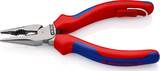 KNIPEX KNIPEX 08 22 145 T BK Needle-Nose Combination Pliers with multi-component grips, with integrated tether attachment point