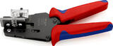 KNIPEX KNIPEX 12 12 10 Precision Insulation Stripper with adapted blades with multi-component grips burnished 195 mm