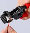 KNIPEX KNIPEX 12 21 180 EAN Pince à dénuder avec couteaux de forme gainées en plastique noire laquée 180 mm