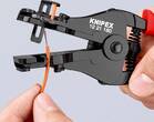 KNIPEX KNIPEX 12 21 180 EAN Pince à dénuder avec couteaux de forme gainées en plastique noire laquée 180 mm