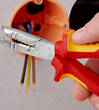 KNIPEX KNIPEX 13 46 165 SB Pince à dégainer isolées par gaines bi-matière, certifiées VDE chromée 165 mm (carte LS/blister)