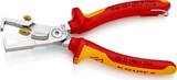 KNIPEX KNIPEX 13 66 180 T BK StriX® Pince à dénuder et coupe-câbles isolées avec gaines bi-matière, homologuées VDE ; avec œille