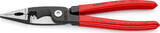 KNIPEX KNIPEX 13 81 200 SB Pliers for Electrical Installation plastic coated black atramentized 200 mm (self-service card/bliste