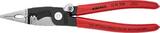 KNIPEX KNIPEX 13 91 200 SB Pince pour installations électriques gainées en plastique noire atramentisée 200 mm (carte LS/blister