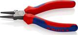 KNIPEX KNIPEX 22 02 140 Round Nose Pliers with multi-component grips black atramentized 140 mm
