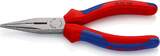 KNIPEX KNIPEX 25 02 160 Pince demi-ronde avec tranchant (pince radio) avec gaines bi-matière noire atramentisée 160 mm
