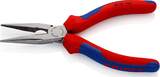 KNIPEX KNIPEX 25 02 160 Pince demi-ronde avec tranchant (pince radio) avec gaines bi-matière noire atramentisée 160 mm