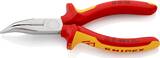 KNIPEX KNIPEX 25 26 160 Pince demi-ronde avec tranchant (pince radio) isolées par gaines bi-matière, certifiées VDE chromée 160