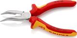 KNIPEX KNIPEX 25 26 160 Pince demi-ronde avec tranchant (pince radio) isolées par gaines bi-matière, certifiées VDE chromée 160
