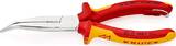 KNIPEX KNIPEX 26 26 200 T Pince demi-ronde avec tranchant (pince bec de cigogne) isolées avec gaines bi-matière, homologuées VDE