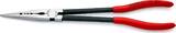 KNIPEX KNIPEX 28 71 280 SB Long Reach Needle Nose Pliers with transverse profiles plastic coated black atramentized 280 mm (self