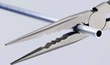 KNIPEX KNIPEX 28 71 280 SB Long Reach Needle Nose Pliers with transverse profiles plastic coated black atramentized 280 mm (self