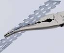 KNIPEX KNIPEX 28 71 280 SB Long Reach Needle Nose Pliers with transverse profiles plastic coated black atramentized 280 mm (self