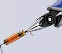 KNIPEX KNIPEX 34 52 130 Precision Electronics Gripping Pliers with multi-component grips burnished 130 mm