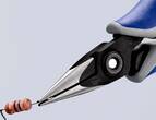 KNIPEX KNIPEX 34 52 130 Precision Electronics Gripping Pliers with multi-component grips burnished 130 mm