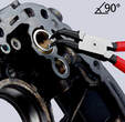 KNIPEX KNIPEX 44 21 J21 Circlip Pliers for internal circlips in bore holes plastic coated black atramentized 170 mm