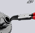 KNIPEX KNIPEX 44 31 J22 Circlip Pliers for internal circlips in bore holes 45° bent plastic coated black atramentized 180 mm