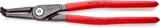 KNIPEX KNIPEX 48 21 J41 Precision Circlip Pliers for internal circlips in bore holes with non-slip plastic coating grey atrament
