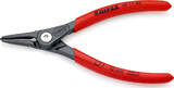KNIPEX KNIPEX 49 11 A0 Precision Circlip Pliers for external circlips on shafts with non-slip plastic coating grey atramentized