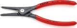 KNIPEX KNIPEX 49 11 A2 Precision Circlip Pliers for external circlips on shafts with non-slip plastic coating grey atramentized