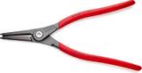 KNIPEX KNIPEX 49 11 A4 SB Precision Circlip Pliers for external circlips on shafts with non-slip plastic coating grey atramentiz
